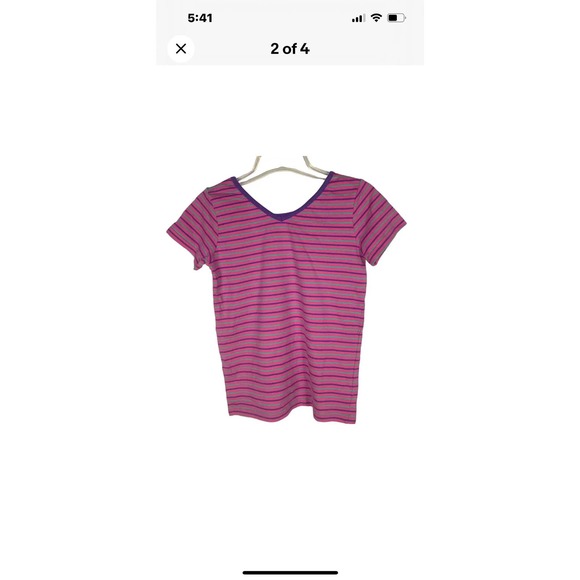 Stylish FILA Girls Pink Striped T-Shirt * Size 10/12 (NWOT)  K212 - Picture 4 of 6